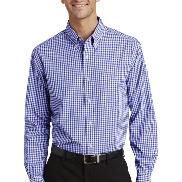 Long Sleeve Gingham Easy Care Shirt Thumbnail